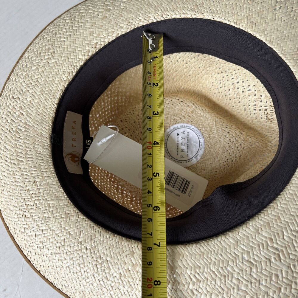 Freya Palm Sz L Hat UPF 50 Handmade Natural 100% Straw NWT Great gift - Picture 7 of 9